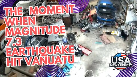 The Moment When Magnitude 7.3 Earthquake Hit Vanuatu#erthquake #breakingnews