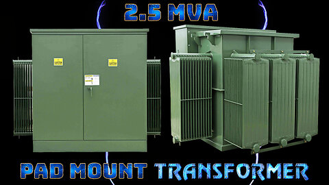 2.5 MVA Pad Mount Transformer - 12470V Delta Primary, 480Y/277 Wye Secondary - ONAN/Bell Green