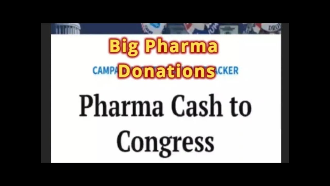 Big Pharma Donations Should they be donating to Congressional members?