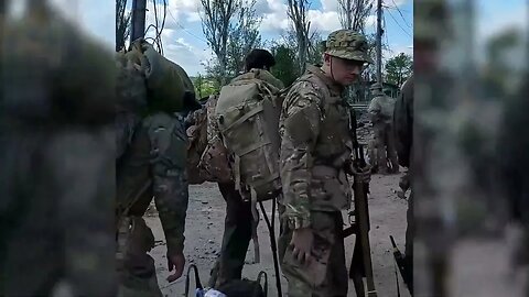 Video footage of the surrender of militants from the Azovstal plant