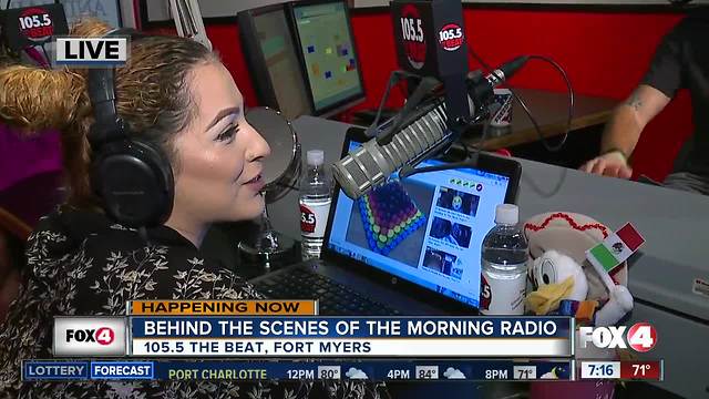 Behind the scenes of radio broadcasts at 105.5 The Beat - 7am
