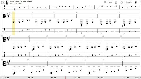 Brooks and Dunn - neon moon (Bass TAB)