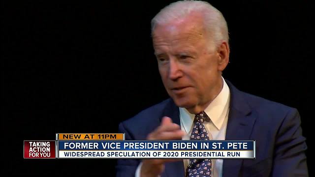 Former Vice President Joe Biden makes stop in St. Pete on American Promise Tour