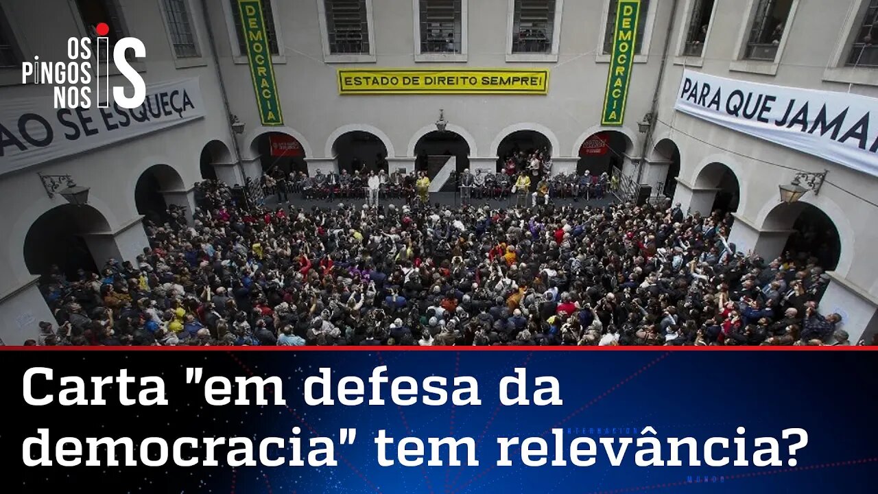 Sob o manto "apartidário", esquerdistas leem carta em alegada defesa da democracia