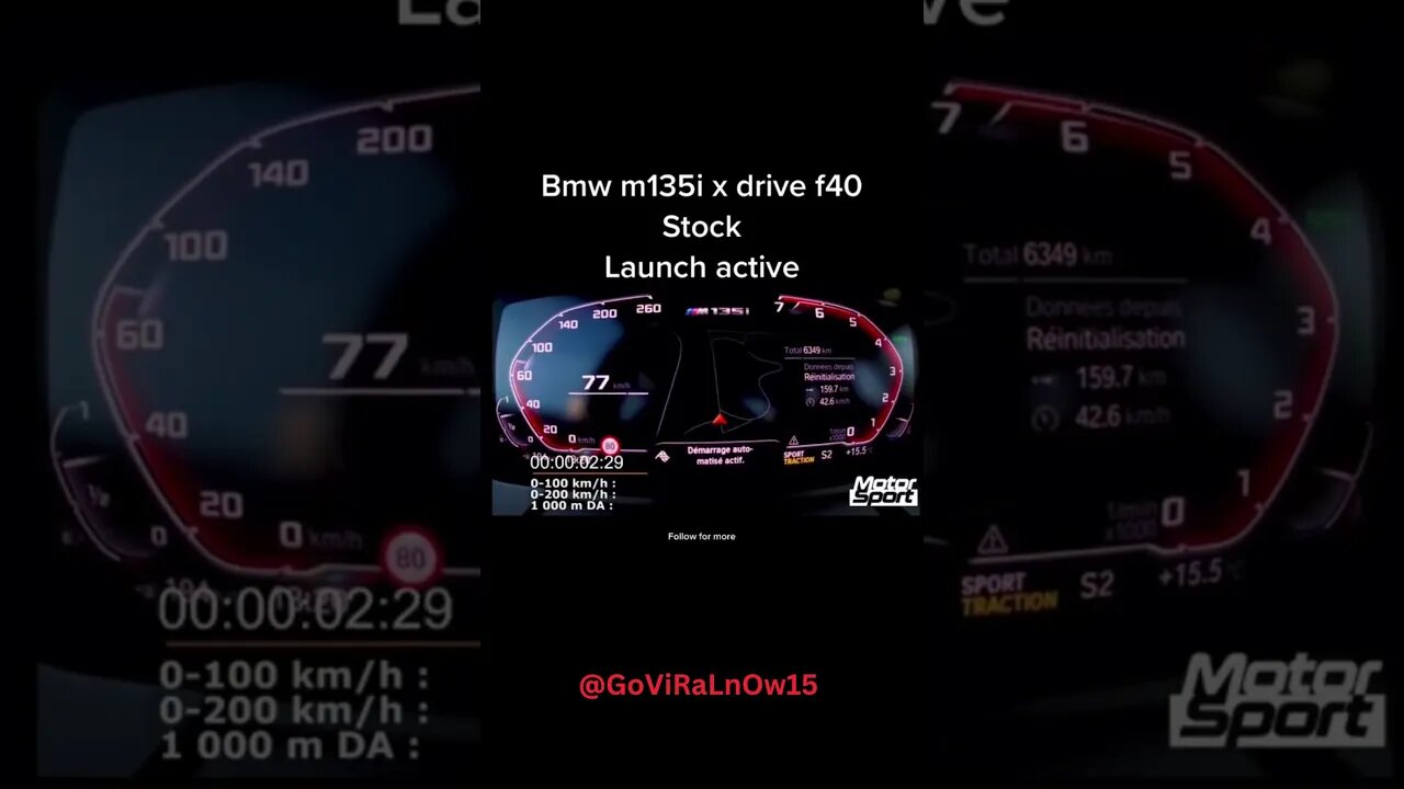 Discover the Hidden Power BMW M135i xDrive F40 Acceleration & Launch Control #bmw135i #viralvideo