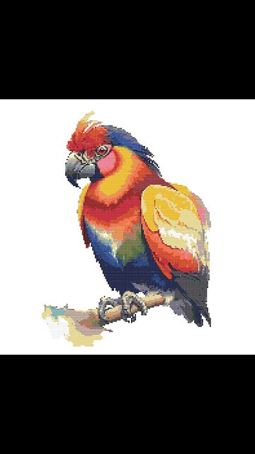 TROPICAL PARROT Cross Stitch Pattern by Welovit | welovit.net | #welovit