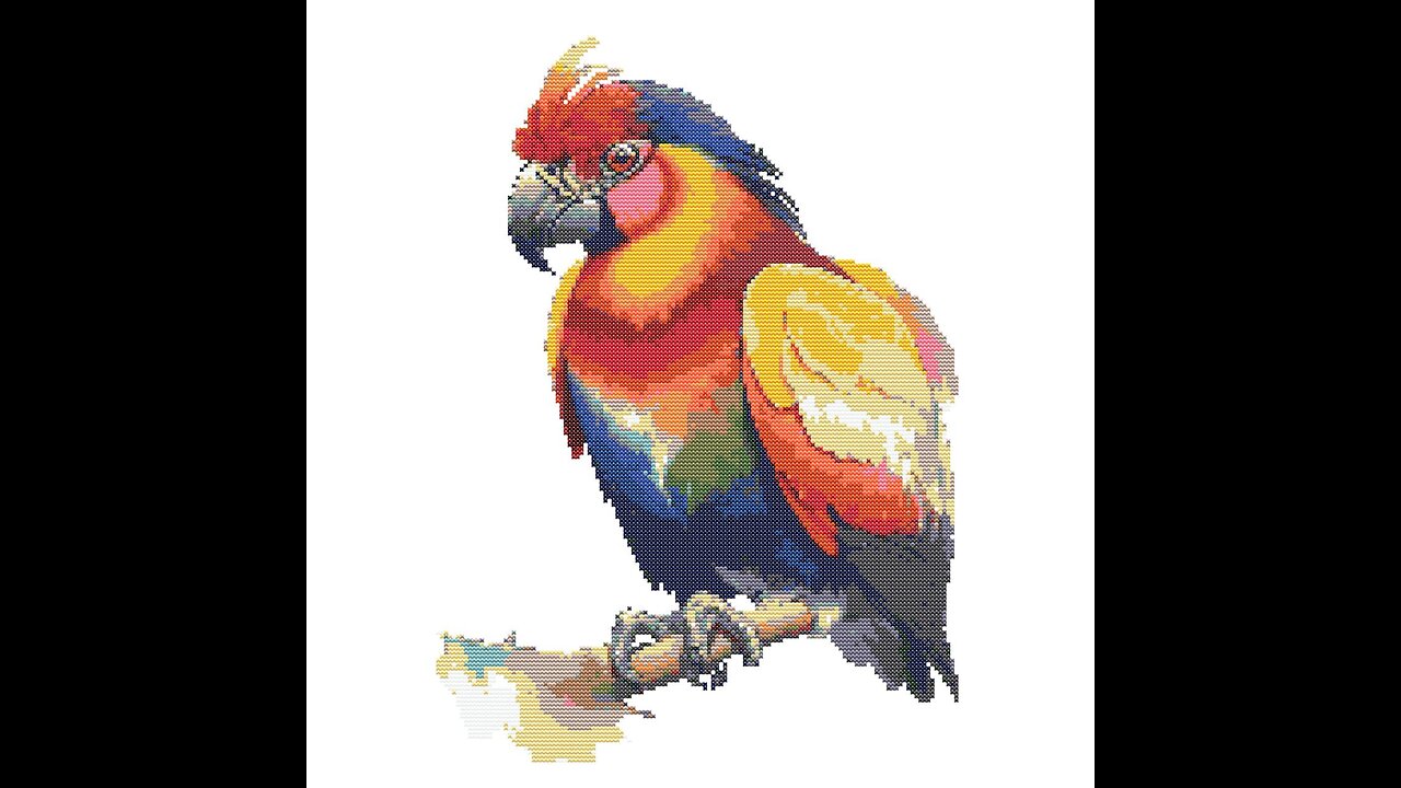 TROPICAL PARROT Cross Stitch Pattern by Welovit | welovit.net | #welovit