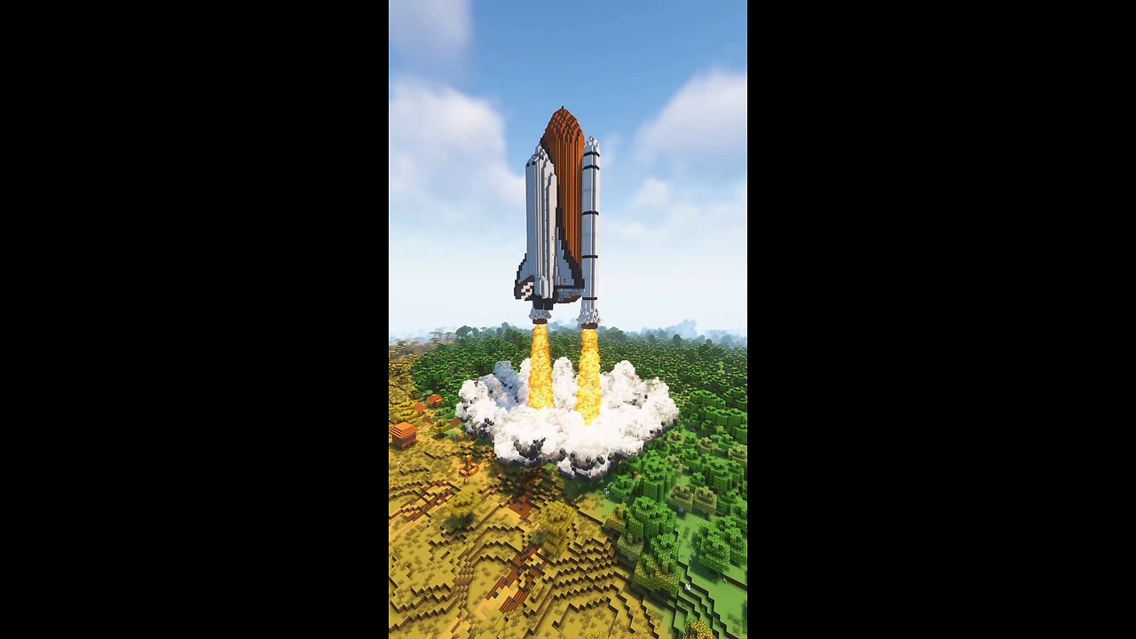 Minecraft: Space Shuttle built