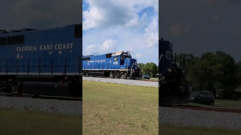 Florida East Coast Railway train unknown Daytona Beach Golf Club June 12 2023 #railfanrob #fec416