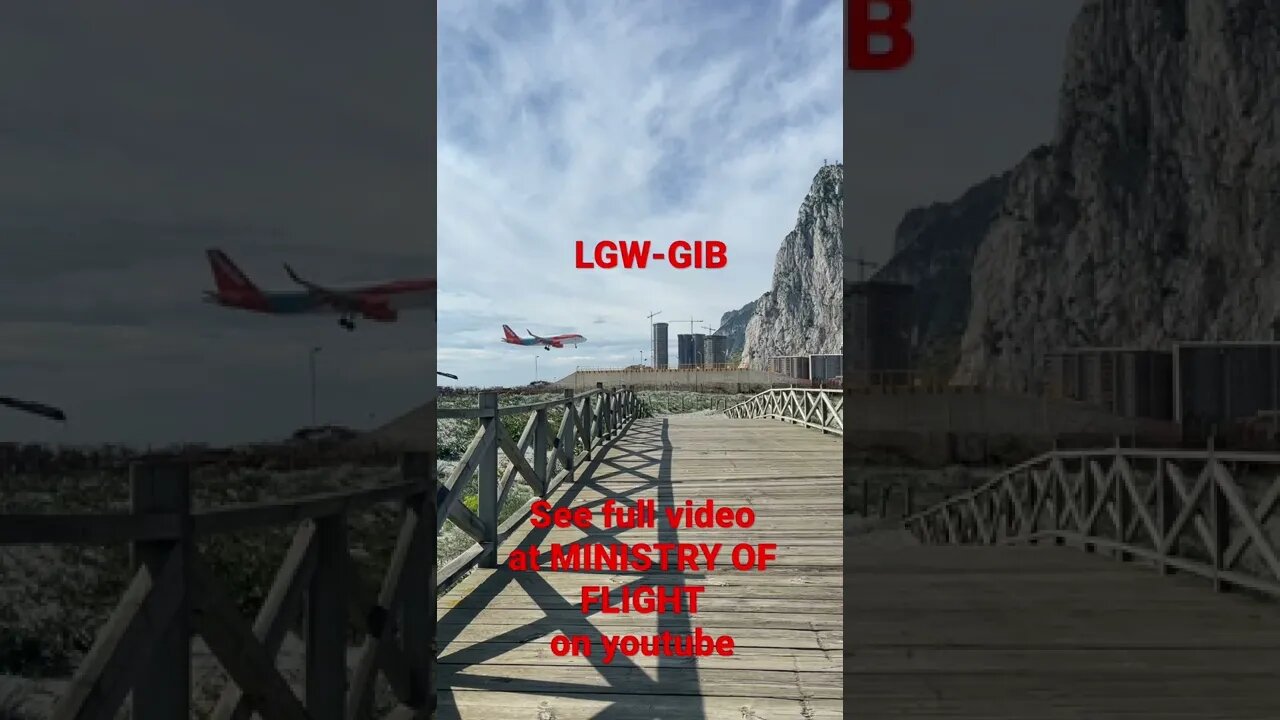 Beautiful touchdowns! 4 quick shots of Planes Landing at Gibraltar International #shorts