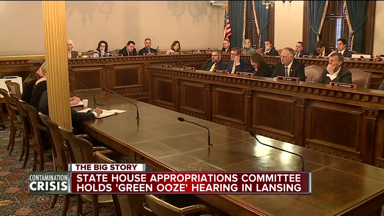 State House Appropriations Committee holds 'Green Ooze' hearing in Lansing.