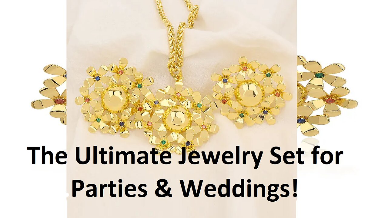 The Ultimate Jewelry Set for Parties & Weddings! #JewelrySet #GoldPlatedJewelry #LuxuryJewelry