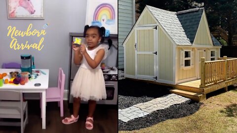 Toya Johnson's Daughter Reign Host Dinner In Her Playhouse! 👩🏽‍🍳