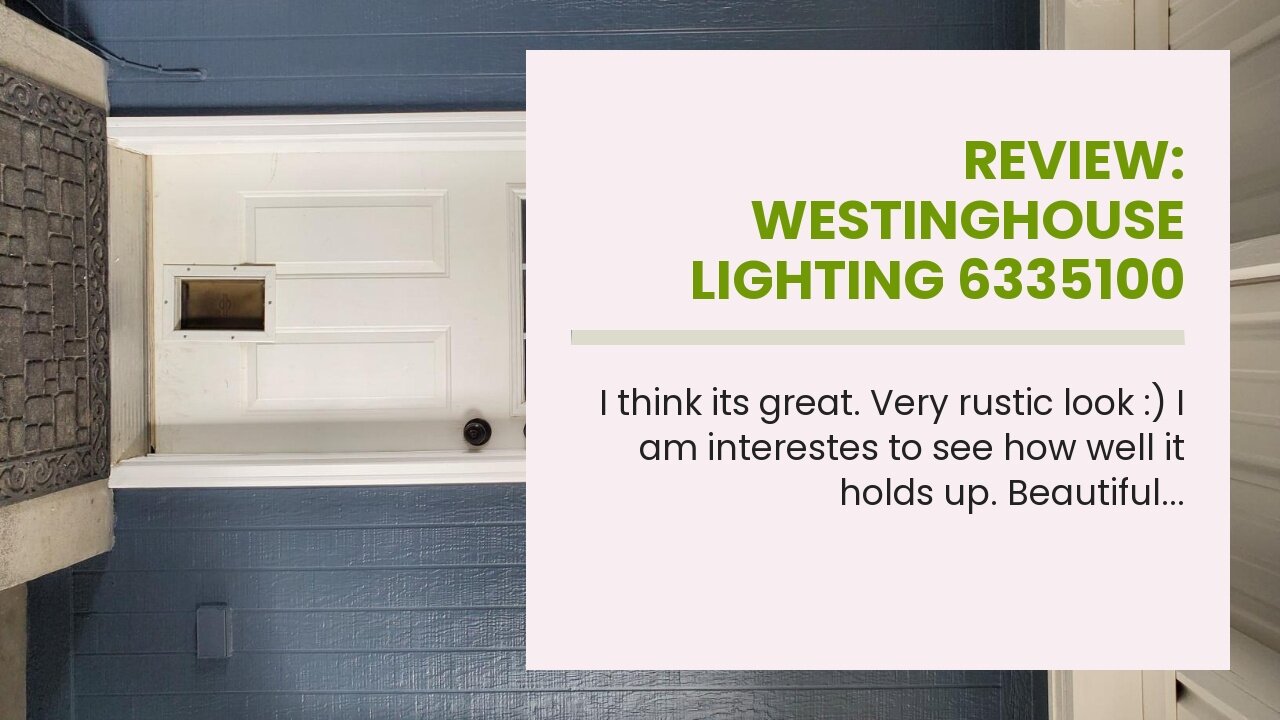 Review: Westinghouse Lighting 6335100 Canyon One-Light Outdoor Wall Fixture, Textured Black and...