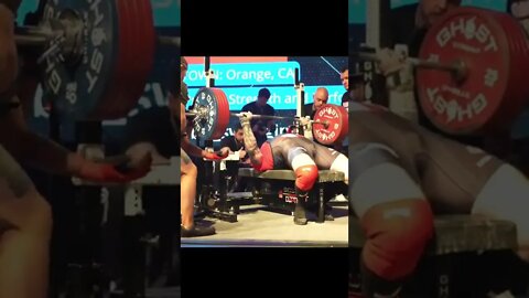 Supino de 267,5kg de John Haack pesando 90kg #Shorts