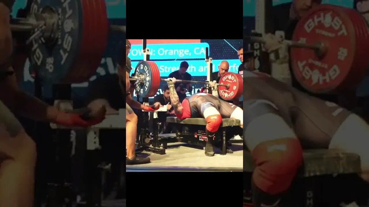 Supino de 267,5kg de John Haack pesando 90kg #Shorts