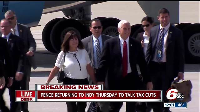 Vice President Mike Pence to visit Indianapolis Thursday