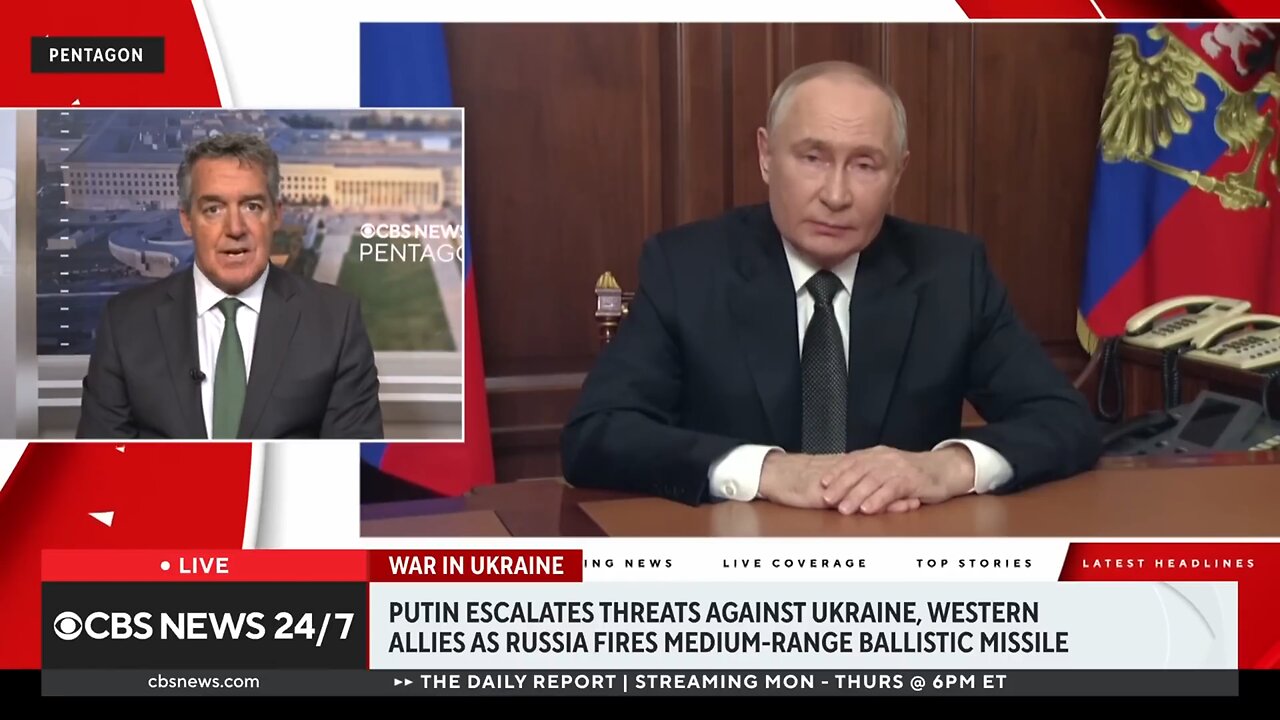 CBS News: Zelensky calls Russian use of new missile ´clear and severe escalation´