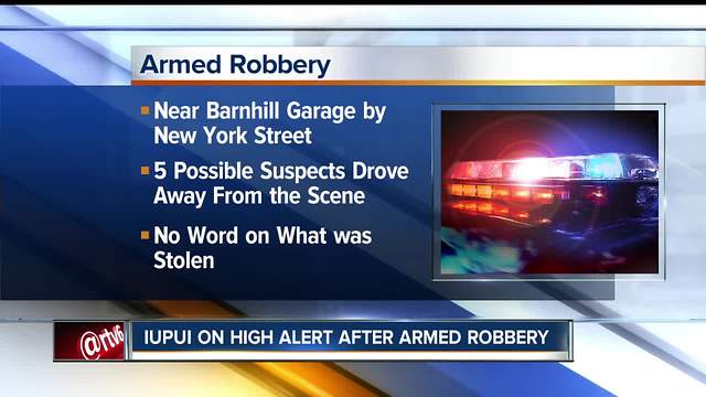 Armed robbery on IUPUI campus; suspects on the loose