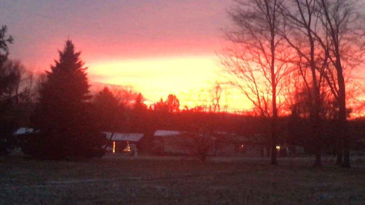 December 2017/18-ish a beautiful sunset on Layton Hill (Layton Pa.)