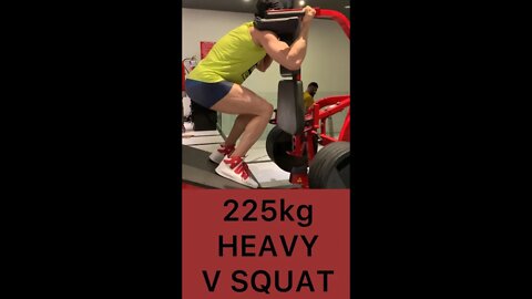 225kg V SQUAT | Heavy Leg Workout #shorts