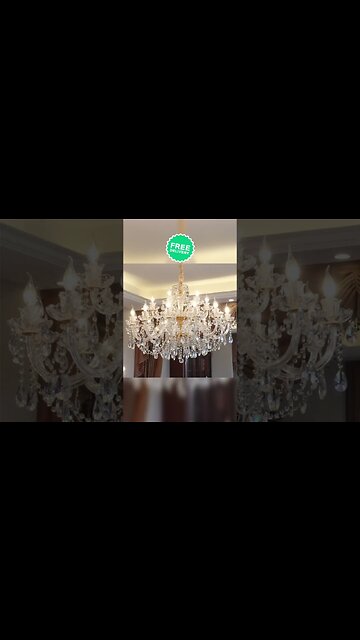 Luxury Crystal Chandelier In Living Room #lifestyle #luxury #foryou #shorts