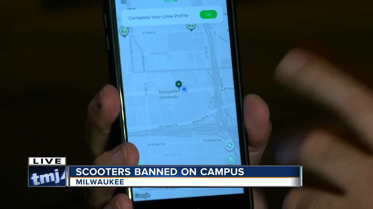 Marquette University bans motorized scooters