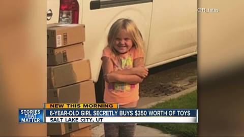 Six-year-old girl secretly buys $350 worth of toys on Amazon