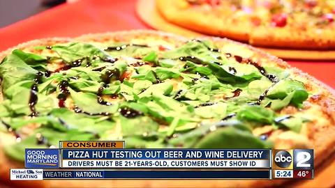 Pizza Hut tests out beer, wine delivery service