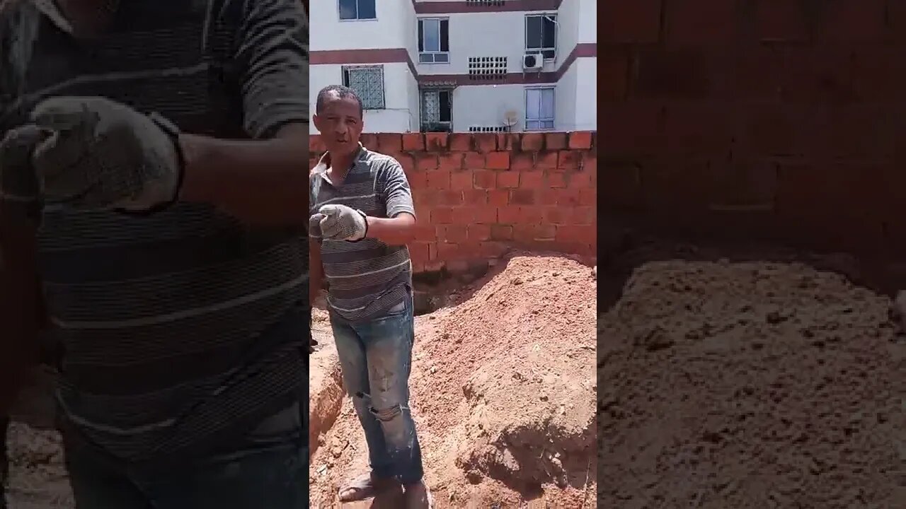 Obra em andamento.