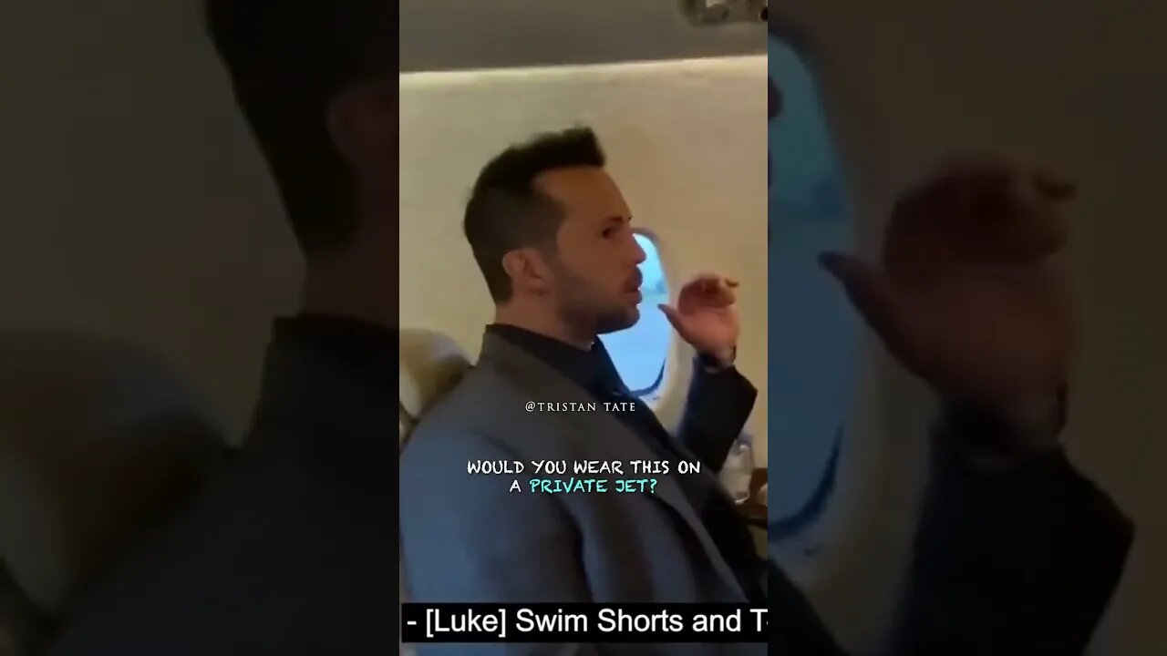 Tristan Tate Would You Wear This On A Private Jet? #Shorts