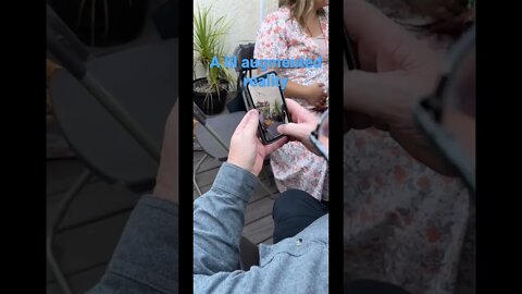 Showing my family my AR art #augmentedreality