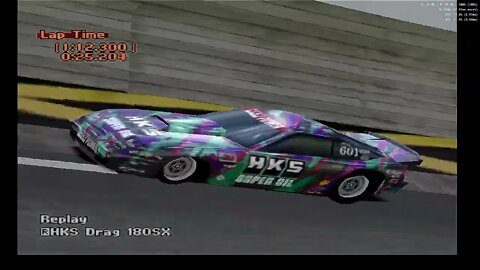 Gran Turismo 2: test lap with the 180SX HKS Dragster