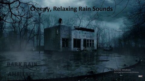 Relaxing Rain Sounds on Abandoned Building, Dark Ambience
