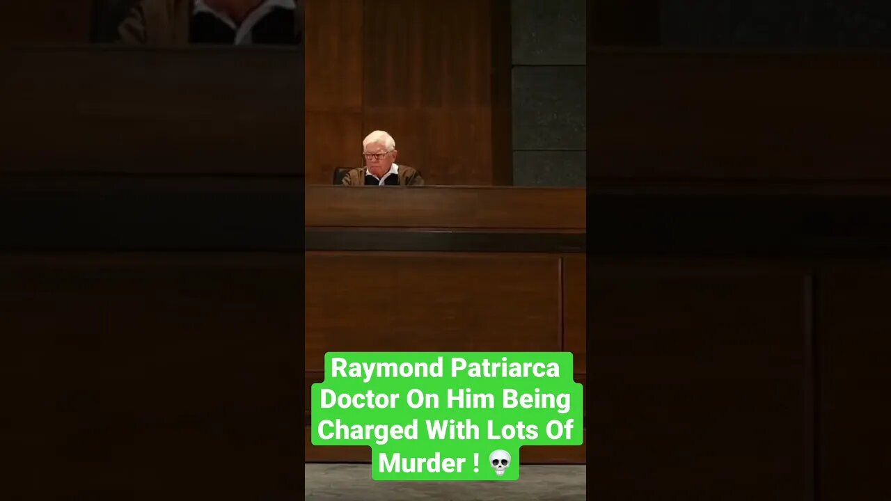 Raymond Patriarca Doctor On Him Being Charged With Lots Of Murder ! 💀 #shorts