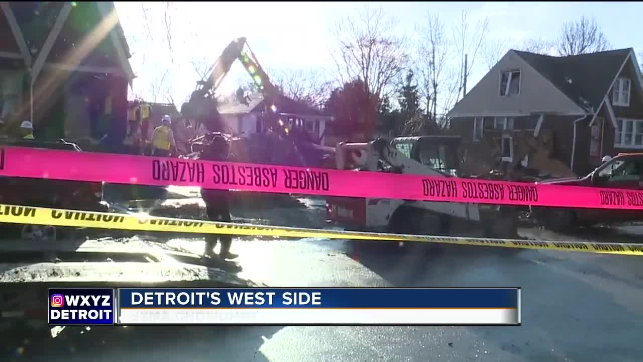 2 injured after gas leak causes home explosion on Detroit's west side