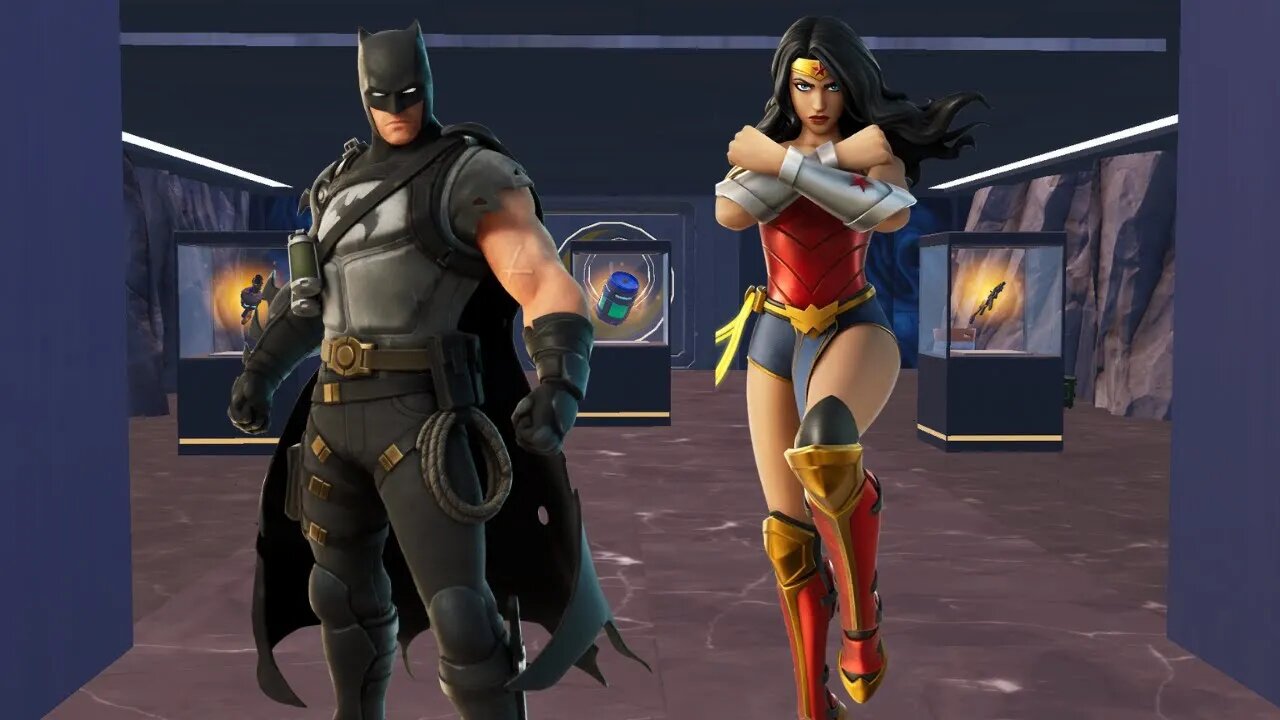 Batman and Wonder Woman destroy Duo Fortnite lobby