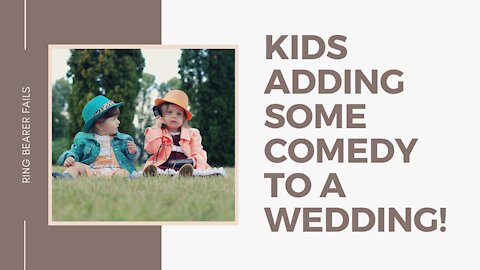 Kids adding some comedy to a wedding!