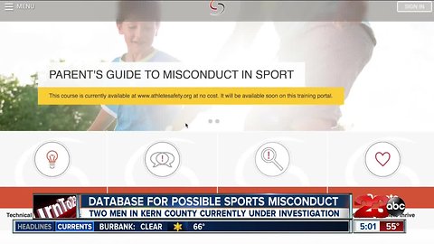 Database created for possible sports misconduct