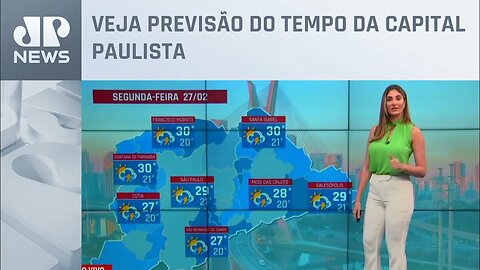 Frente fria se aproxima e São Paulo terá dia de chuva nesta segunda-feira (27)