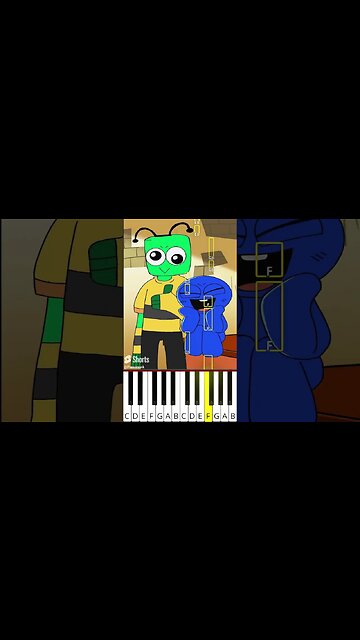 🐝 Bumblebee dance 🐝 (roblox Rainbow friends animation) (@Fox20Gaming) - Octave Piano Tutorial