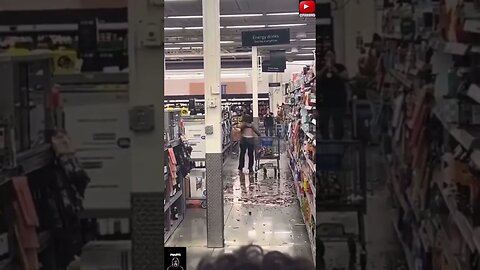 Angry Woman Smashes Up Bottles In A Supermarket #truecrime #violenceprevention