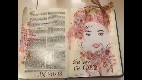 Let's Bible Journal John 20:18 (from Lovely Lavender Wishes)