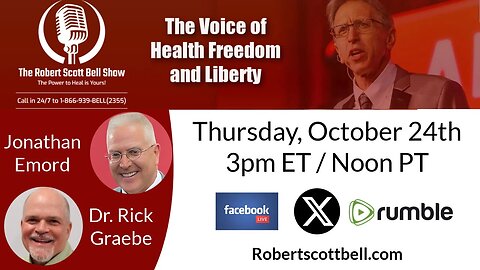 Jonathan Emord, CCDH vs Free Speech, WHO/CDC One Health, Organic Integrity, Dr. Graebe, Vision Therapy, Cactus Grandiflorus - The RSB Show 10-24-24