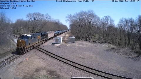 CSX 3319 Leading WB CN Empty Ethanol at Mills Tower on April 26, 2022 #SteelHighway