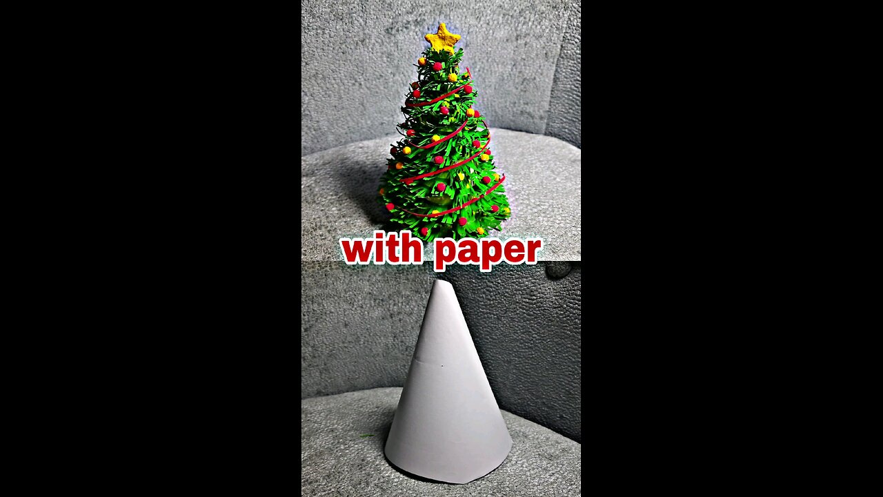 how to make Christmas tree using paper