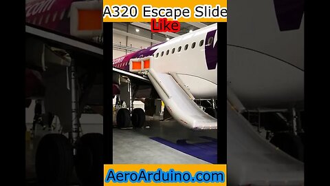 Look At This WizzAir Weird Offwing #Airbus #A320 Emergency Slide #Aviation #Flying #AeroArduino