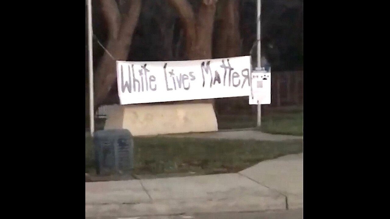 California City Removes "White Lives Matter" Banner, Says It's "Despicable"