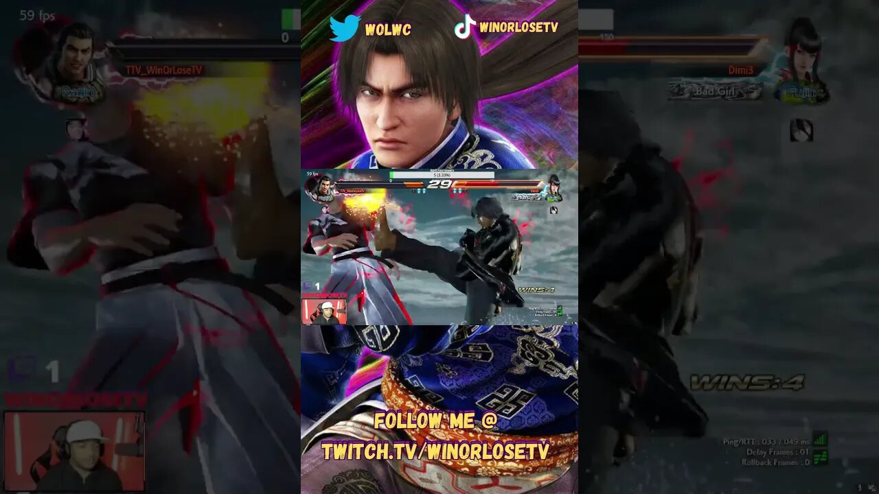 Tekken 7 Lei Wulong Match Highlight #84 #shorts #tekken7