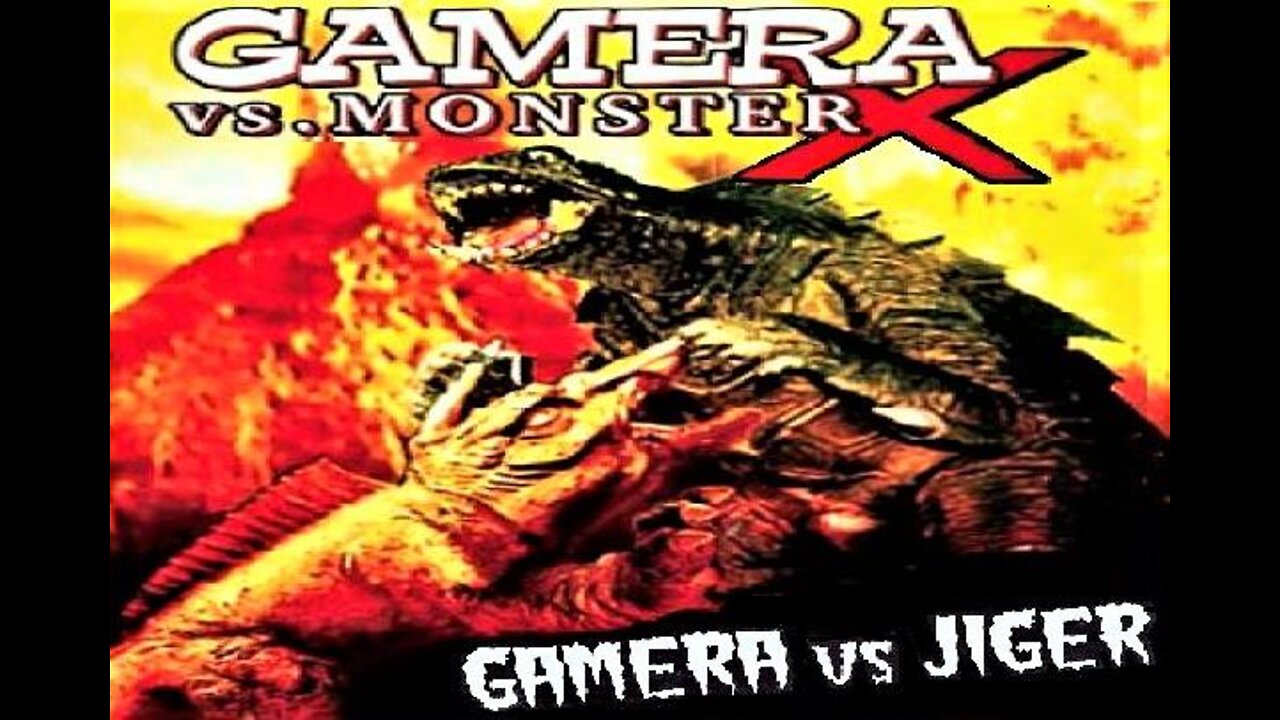 GAMERA VS JIGER 1970 (GAMERA VS MONSTER X) Giant Gamera vs Porcupine Lizard Jiger CLIP & Movie in HD & W/S